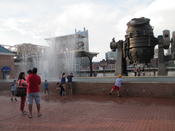 The fountains at Station Square